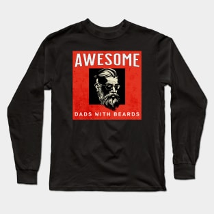 Awesome Dads with Beards Long Sleeve T-Shirt